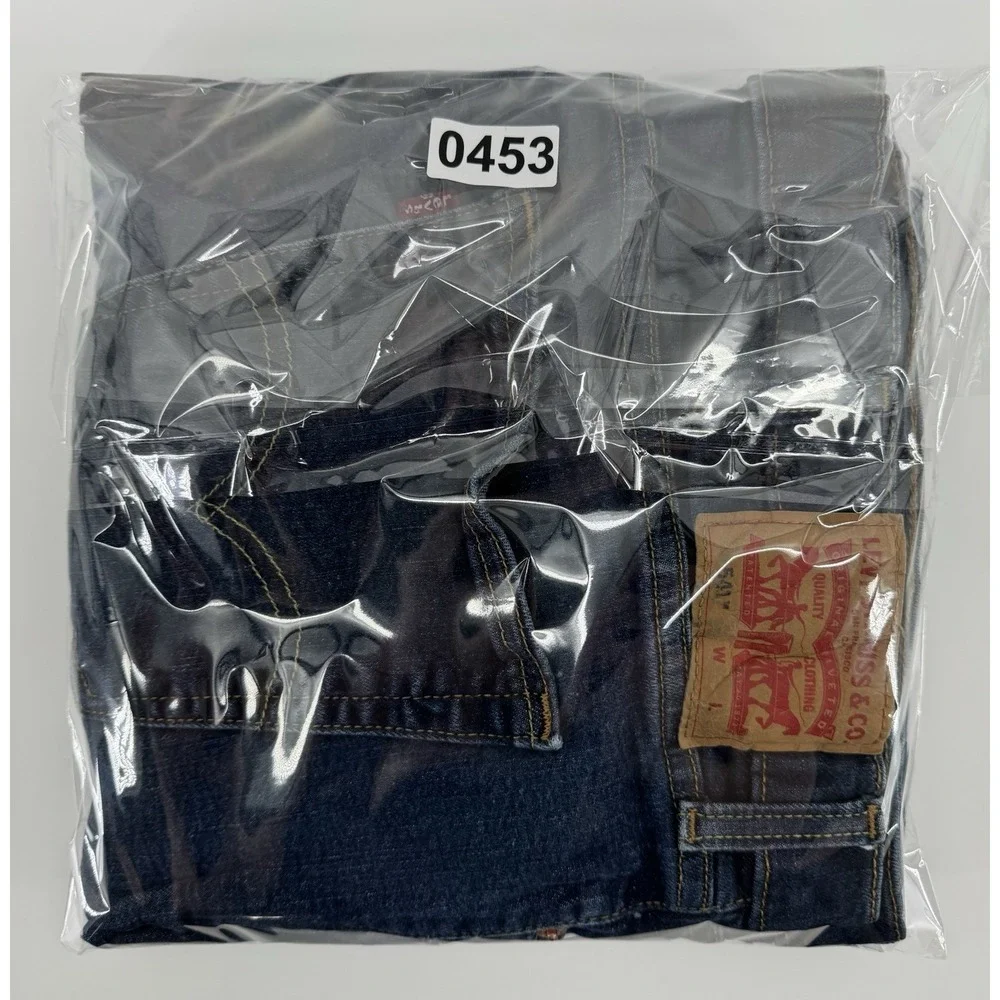 Levi's 541 Size 46x32 Blue Denim Jeans Regular Fit Straight Leg Red Tab